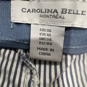 Ladies Carolina Bella sear-sucker pants. Size 10